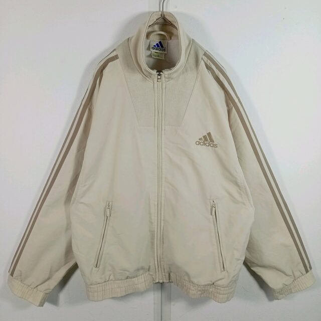 90s adidas ナイロンジャケット ベージュ S