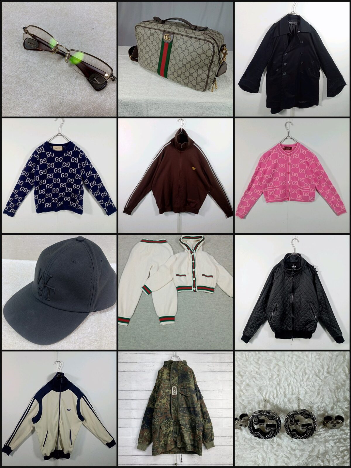 当社が買い取ったブランド古着とアクセサリー（クロムハーツ・グッチ・アンリアレイジ・sacai×WTAPS・アディダスほか）