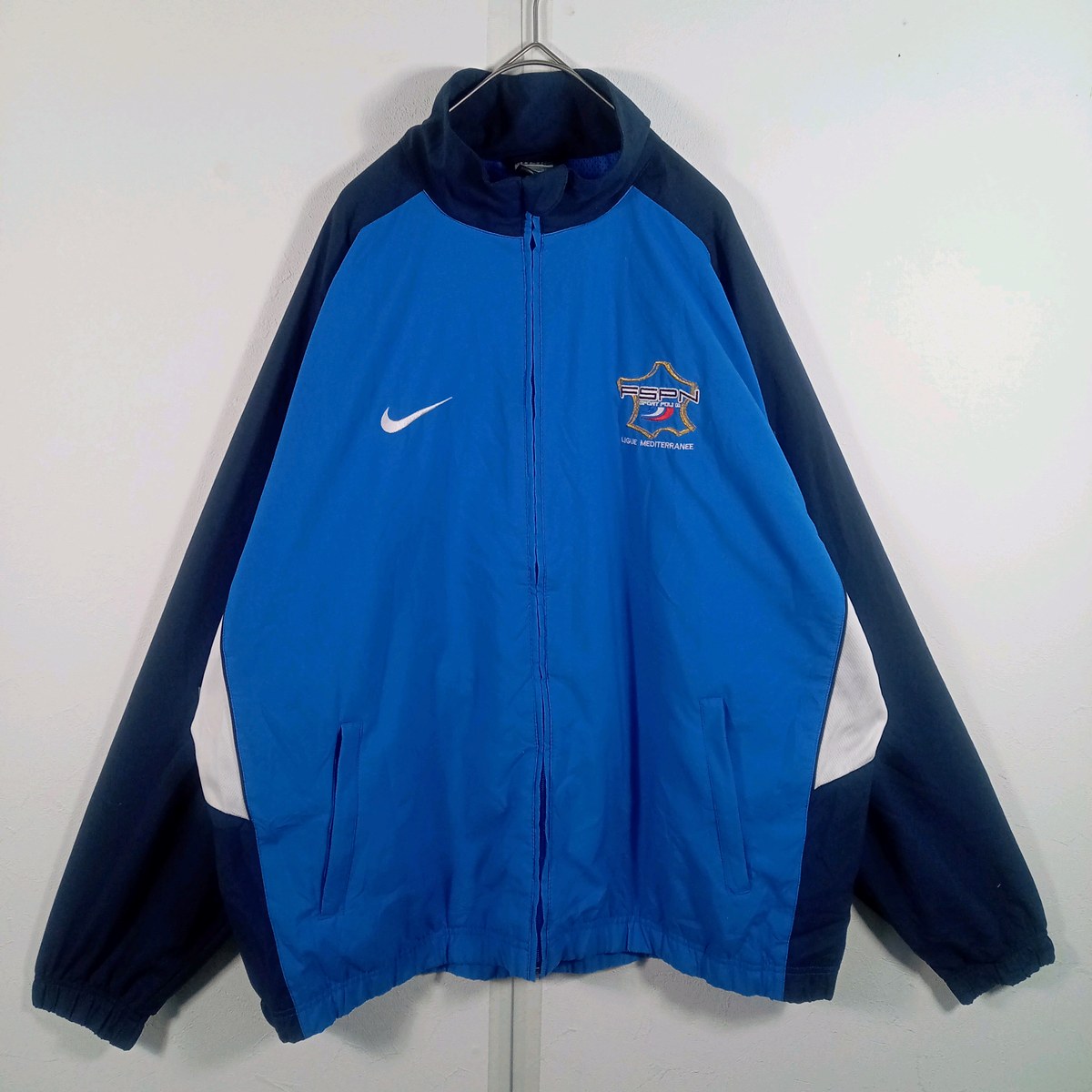 NIKE ナイロンジャケット FSPN ブルー ネイビー L