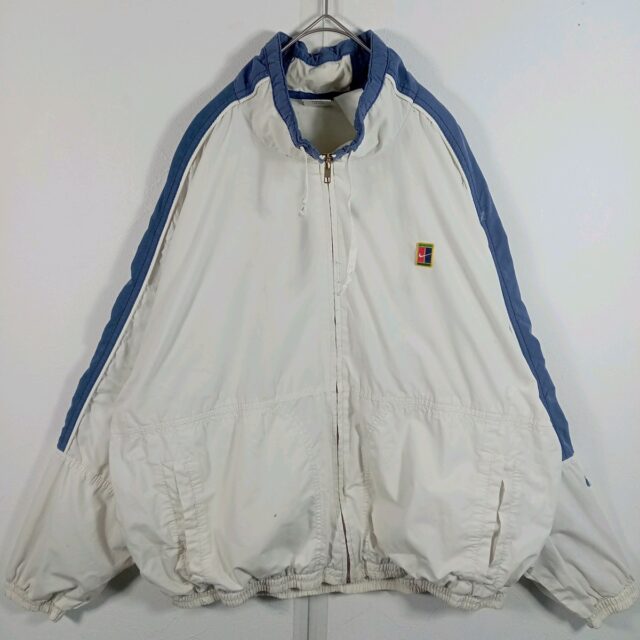 90sNIKE ナイロンジャケット ホワイト ブルー L