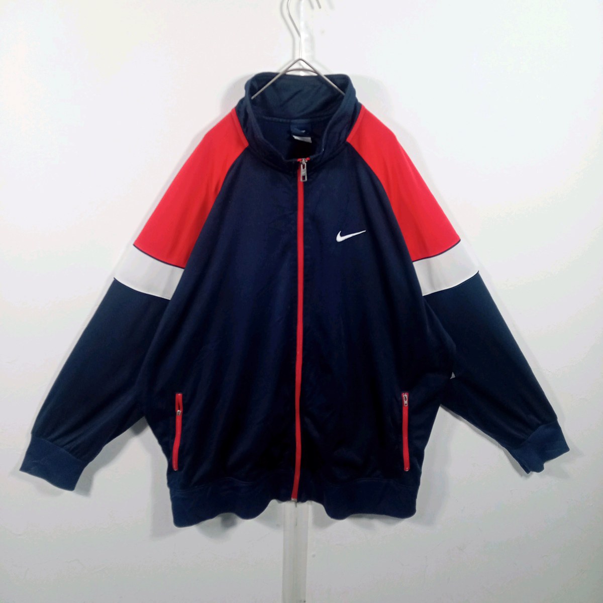 90s NIKE トラックジャケット ネイビー XXL